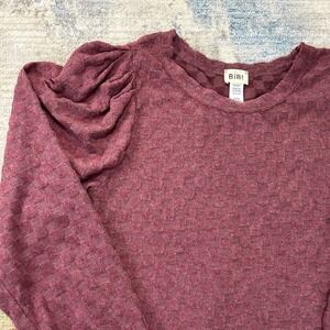 Y2K Romantic Textured Puff Sleeve Blouse Womens XL Soft Girl Coquette